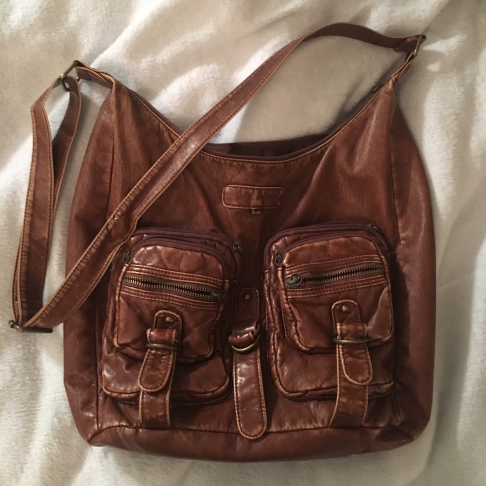 Mossimo Brown Leather Hobo Bag